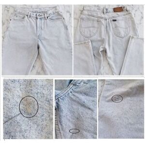 Lee Denim Vtg Jeans men 36x34 (32x31) Acid Wash Tapered Cowboy Trucker Farm READ